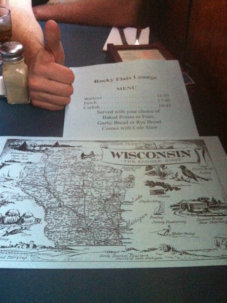 The menu and placemats